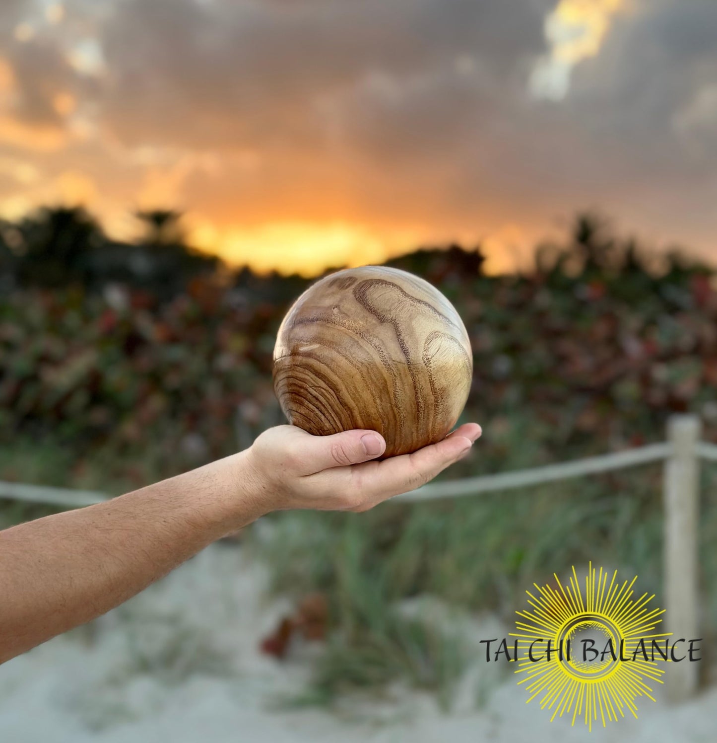 Tai Chi Ball Wooden Ball_ Tai chi Ball Qigong Martial Arts Kungfu Exercise Equipment. Wooden Ball for tai chi Practice and Book Applicable. tai chi DVD Practice for Beginners and Older