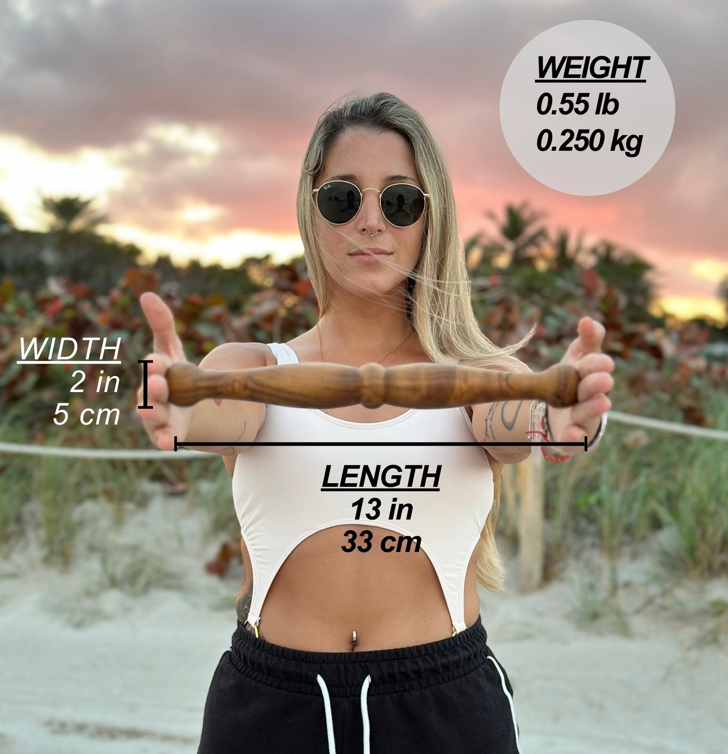 Handcrafted wooden Tai Chi stick – enhance posture, chi flow, and body awareness.